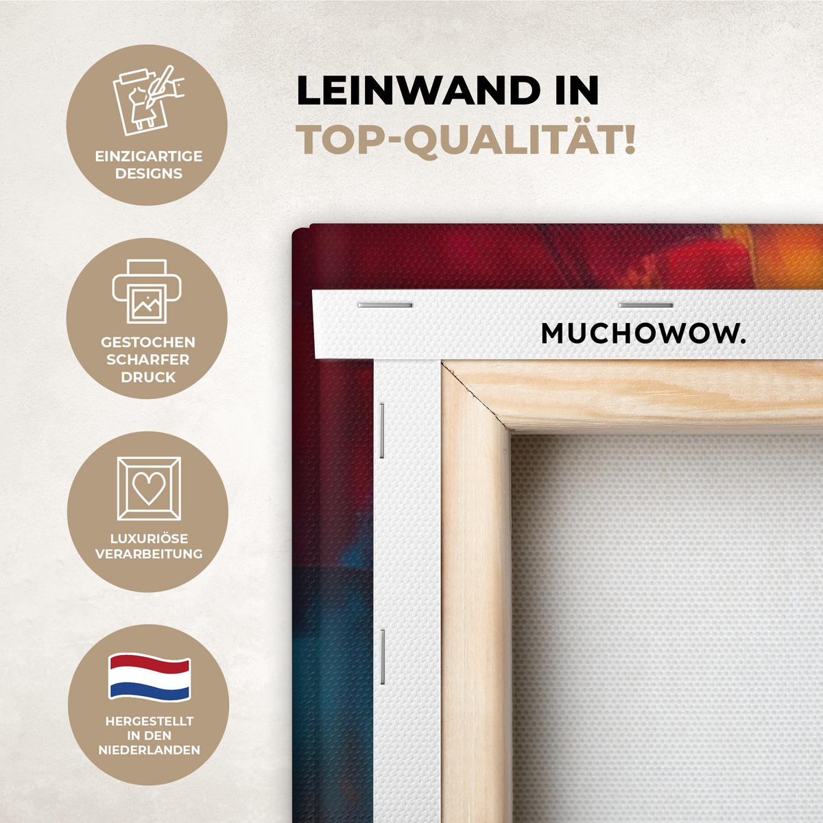 LEINWANDBILD Wein - Frau - Stimmungsvoll - Farbenfroh 90x90 cm - Bordeaux, Textil (90/90cm) - MuchoWow