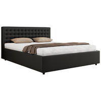 POLSTERBETT PAVO CLASSIC 140/200 - Schwarz Kunstleder - Pocket-Matratze - Schwarz, Textil (140/200cm) - MKS