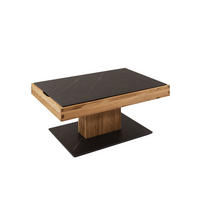 FUNKTIONSTISCH Celestia 90x60x45 höhenverstellbar Wildeiche/Marmara Nero - Braun, Holz (90/60/45cm) - 58aufmkessel