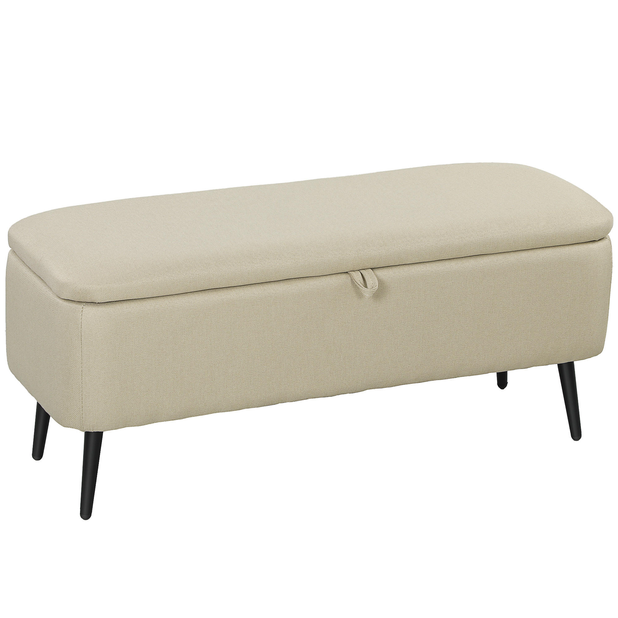 TRUHENBANK DE-16458 2-in-1 mit Stauraum und Samtbezug Beige - Beige, Textil (101/44.5/38.5cm) - ComfortXL