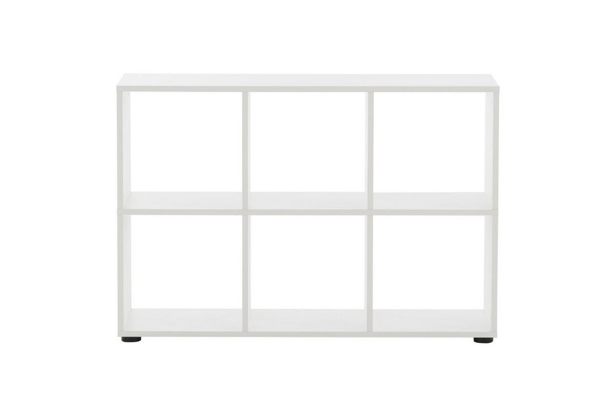 ECKSCHREIBTISCH Jaguar 73,6x150x121,6 cm 6 Fächern Weiß - Weiß, Holz (121.6/150/73.6cm) - PROREGAL