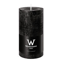 STUMPENKERZE Rustik Marble Style Schwarz 120 x Ø 58 mm, 1 Stück - Schwarz, Paraffin (6/12cm) - Wiedemann Kerzen