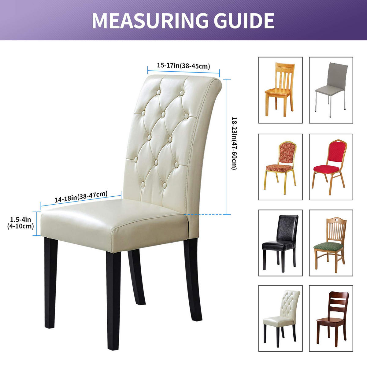 STUHLHUSSE wasserdichte Stretch-Jacquard Burgunderrot 4er-Set - Weinrot, Textil (38/47cm) - Kaket