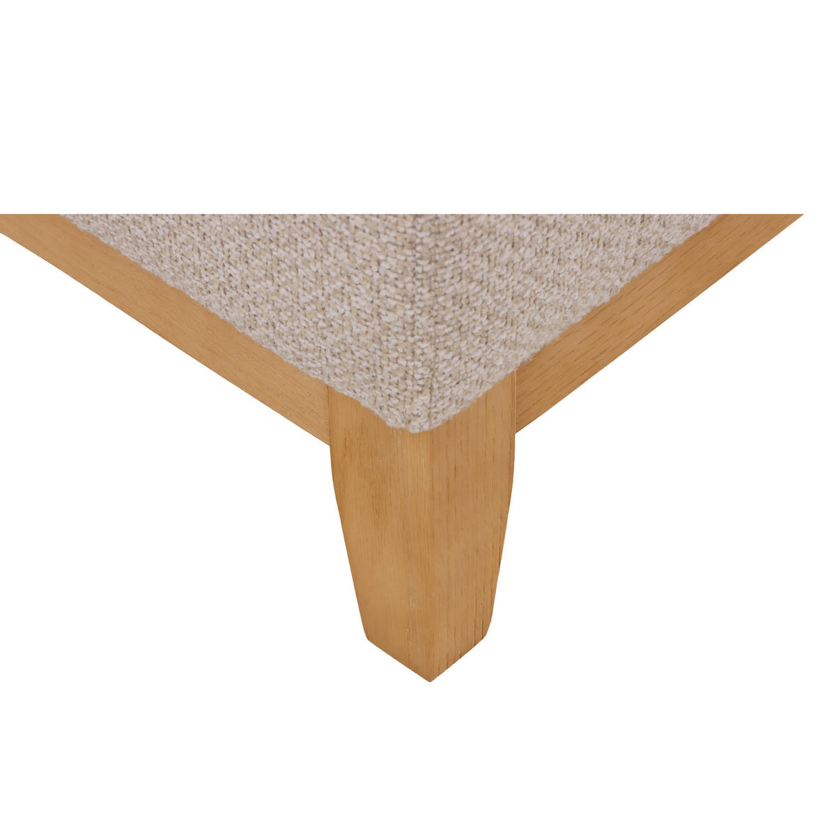 SCHLAFSOFA Tommy, Natur Massiveiche + beiger Stoff - Beige, Holz (98.5/88.5/200cm) - WOODEK