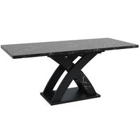 ROZKLADACÍ JEDÁLENSKÝ STÔL – čierny MDF s funkciou rozťahovania a základňou v tvare X - Eiche San Remo, Holzwerkstoff/Metall (80/120/75cm) - Urban Meuble