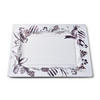 DEKOTABLETT Blanche Festive Weiß 31.5/25/1.5 cm Kunstoff - Weiß, Kunststoff (31.5/1.5cm) - Mondex