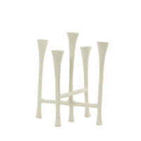 KERZENSTÄNDER OLIVIER - Weiß - 26/23/45cm - Weiß, Metall (23/45/26cm) - Light & Living