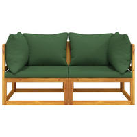 GARTENSOFA KYNAD 141/65/70.5 cm （2-SITZER） - Grün, Holz (141/65/70.5cm) - ZMH