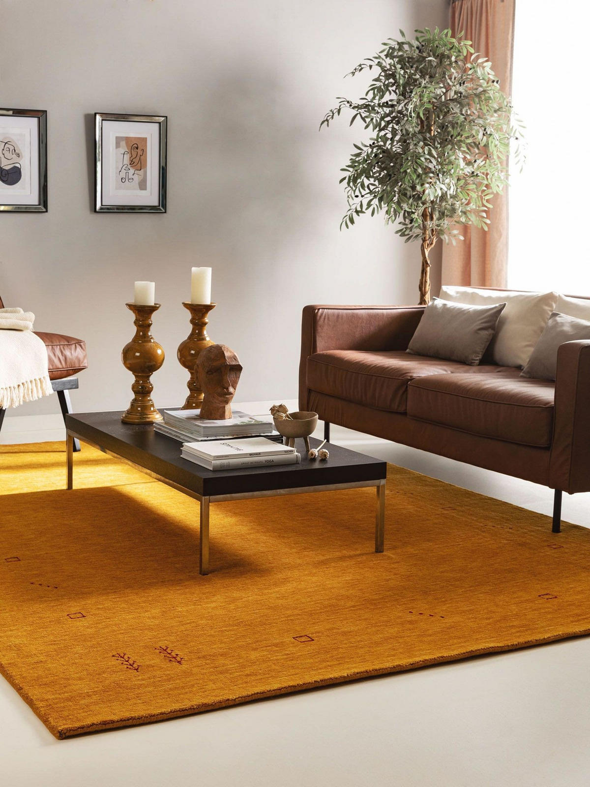 WOLLTEPPICH Jamal Gelb 200x300 cm - Gelb, Textil (200/1cm) - KUNSTLOFT