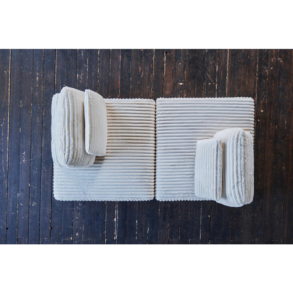 Thumbnail - Kawola Modulsofa, Creme, Textil, Echtholz, 2-Sitzer, Füllung: Schaumstoff, 222x84x111 cm, Wohnzimmer, Sofas & Couches, S...