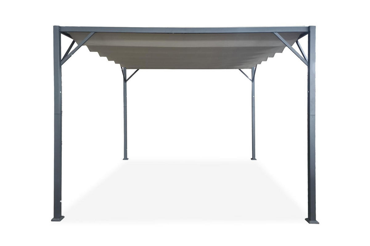 PERGOLA FREISTEHEND Bahia Beige 3m x 3m - Beige, Metall (291/220/291cm) - Cazeboo