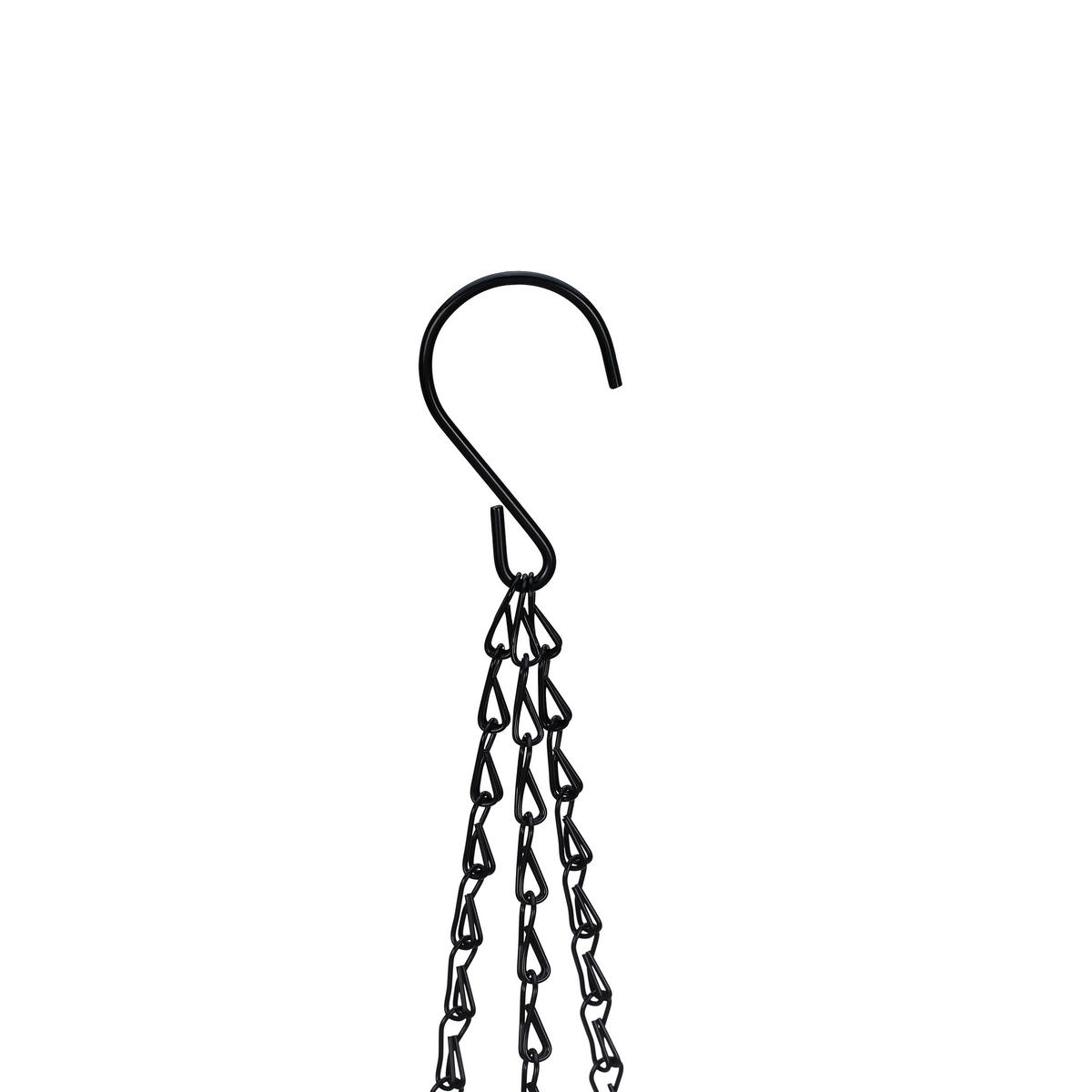 2XBLUMENAMPEL - Weiß, Kunststoff/Metall (60cm) - Relaxdays
