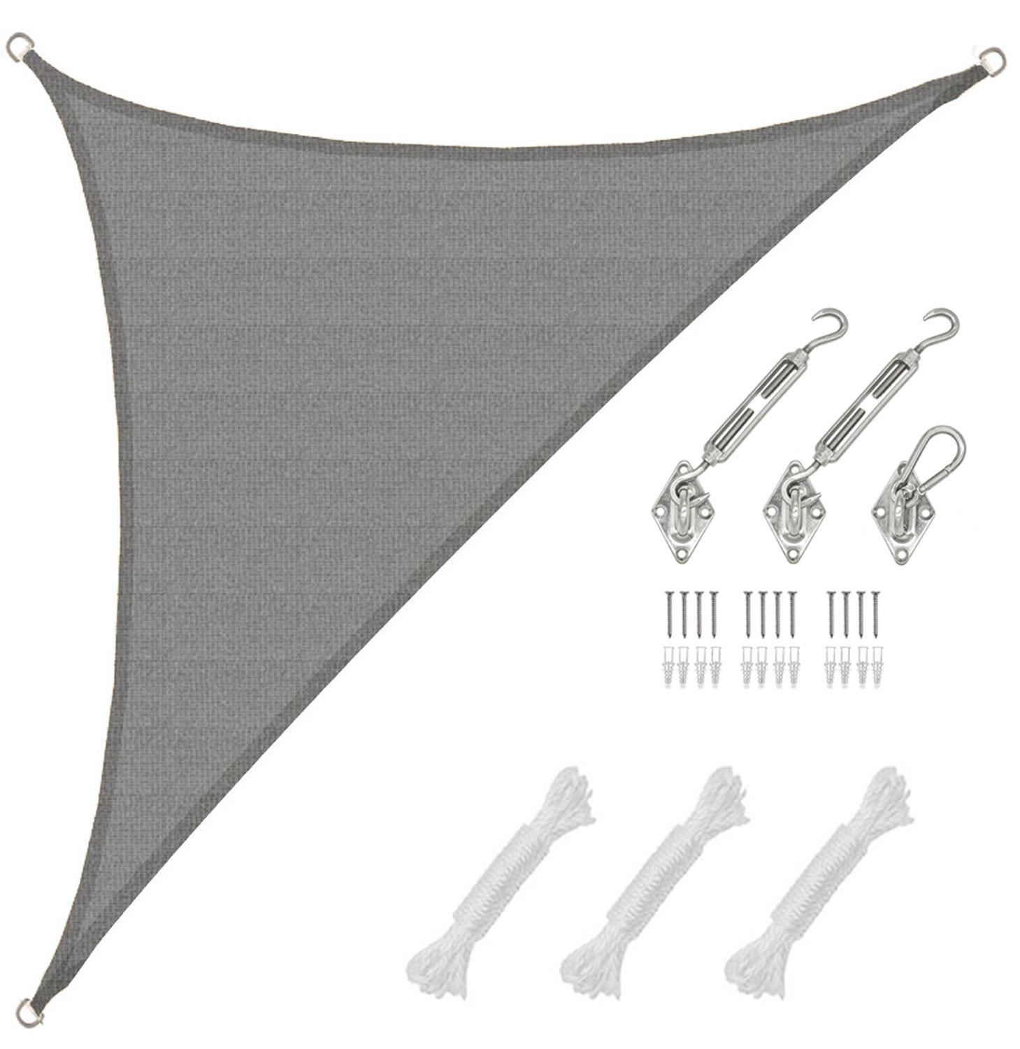 SONNENSEGEL Luftdurchlässig 510/360 cm Grau - Grau, Kunststoff (360/510cm) - Amanka