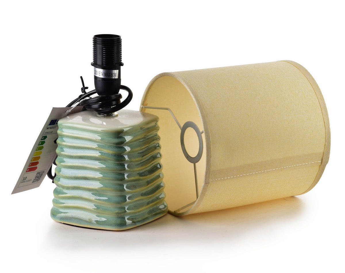 TISCHLAMPE Leti Grün 10/14/28.5 cm Keramik - Grün, Keramik (10/14/28.5cm) - Mondex