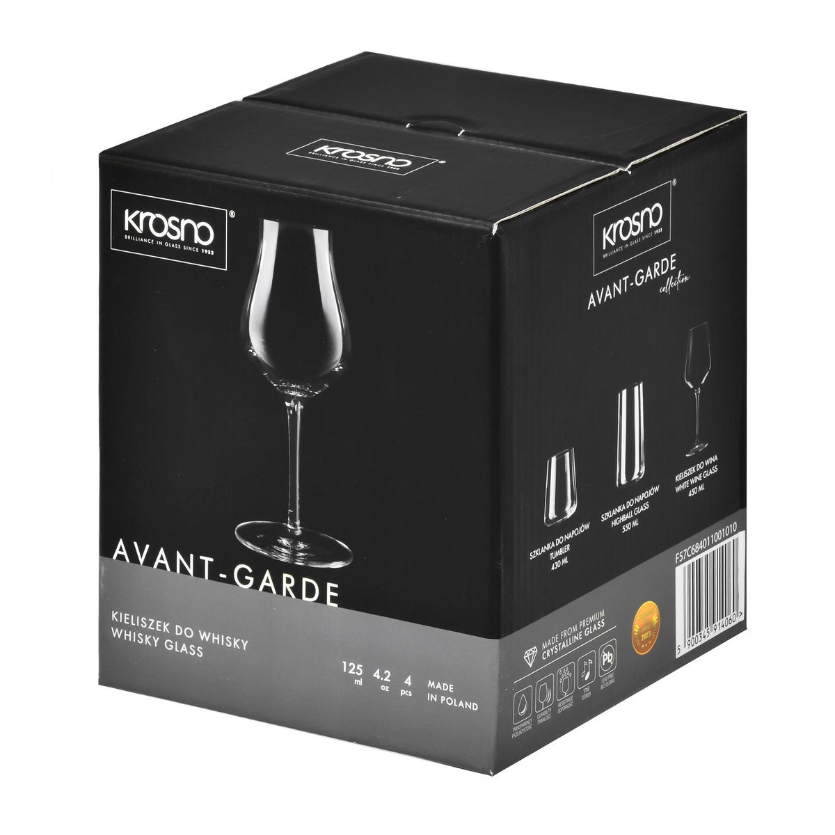 WHISKYGLÄSER, 4er-Set, 125 ml - Transparent, Glas (0.125L) - Krosno Glass