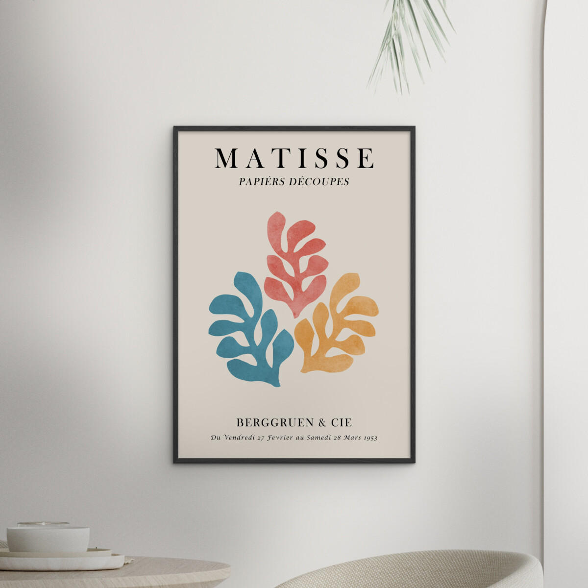 POSTER mit Rahmen Vitor Costa - Matisse floral Poster 3 - Multicolor/Schwarz, Holz/Papier (50/70cm) - Poster&Frame