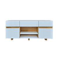 TV-SCHRANK für das Wohnzimmer DORIS - Eichefarben, Holz (130/55/32cm) - Rawood Furniture