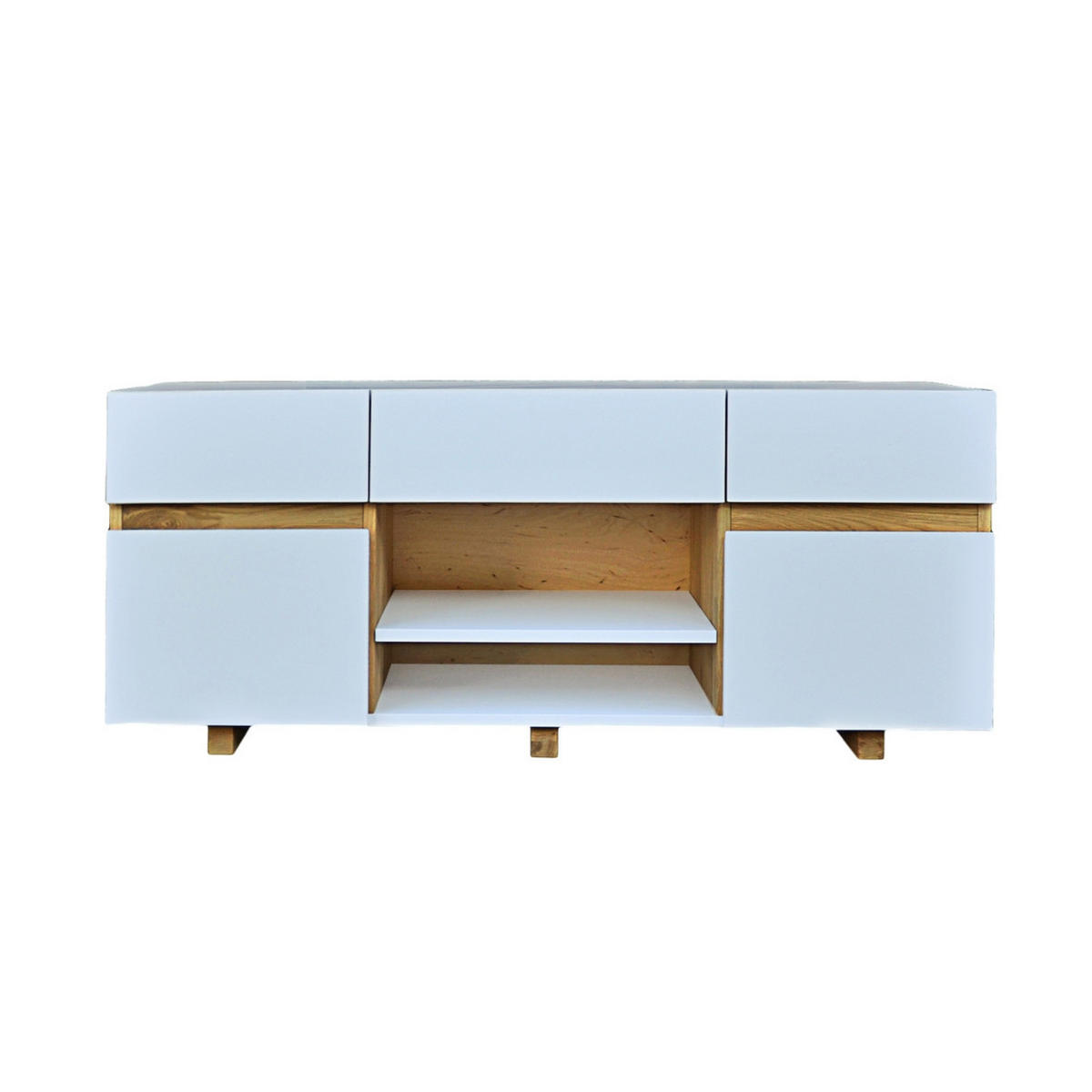 TV-SCHRANK für das Wohnzimmer DORIS - Eichefarben, Holz (130/55/32cm) - Rawood Furniture