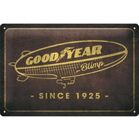BLECHSCHILD 20/30 cm Goodyear Blimp since 1925 - Multicolor, Metall (30/20/0.2cm) - Nostalgic-Art