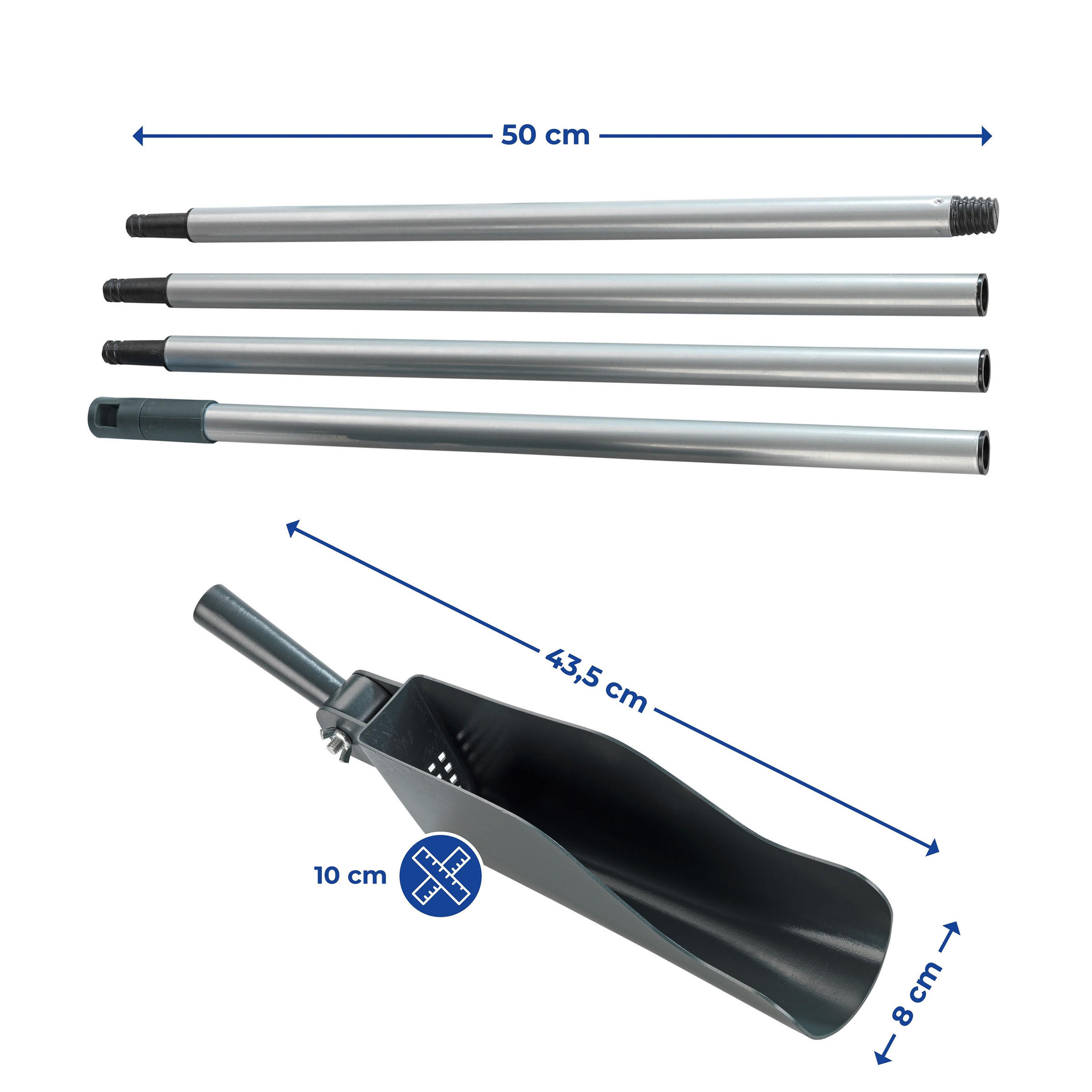 DACHRINNENREINIGUNGSGERÄT Maxi - Schwarz, Metall (8/10/250cm) - Maximex