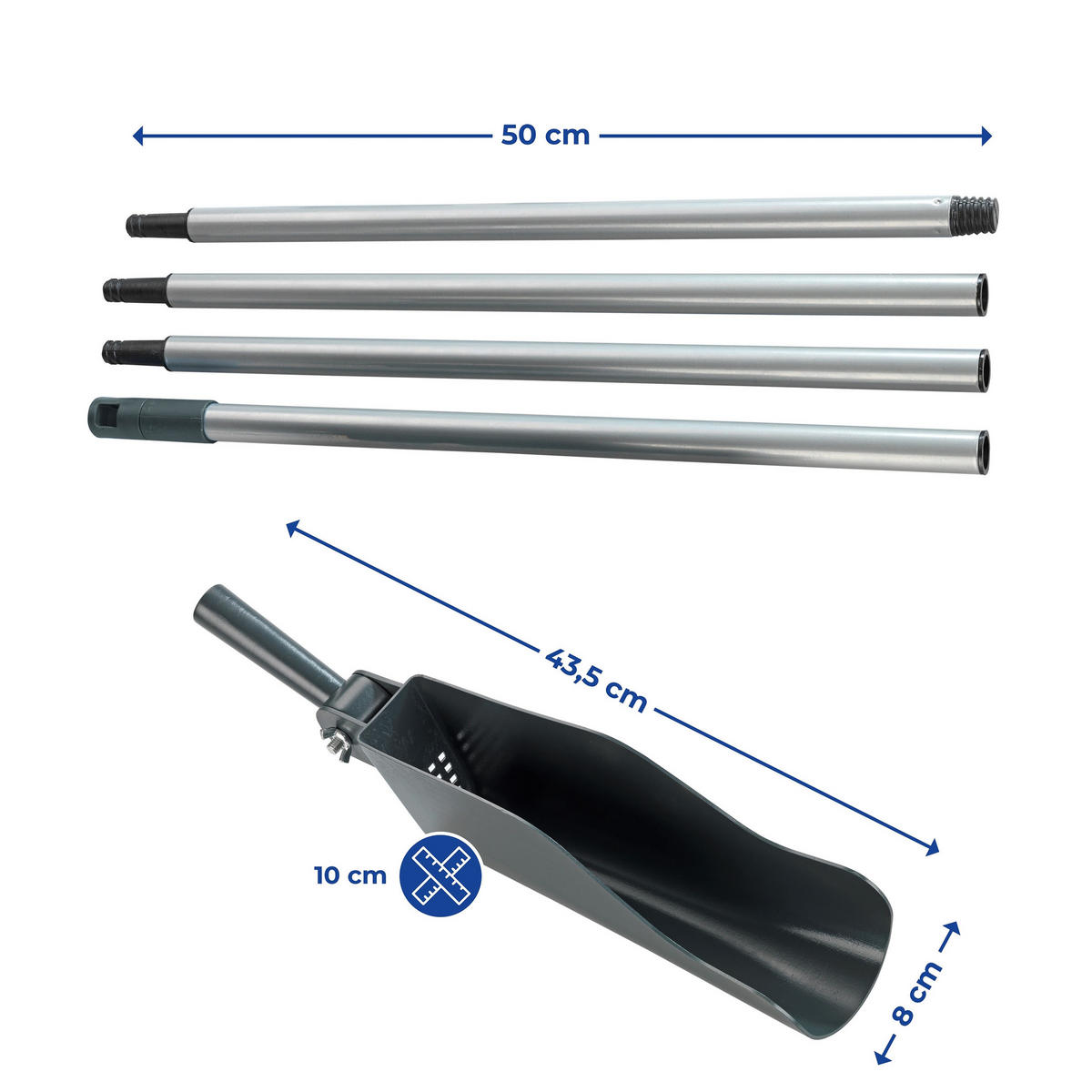 DACHRINNENREINIGUNGSGERÄT Maxi - Schwarz, Metall (8/10/250cm) - Maximex