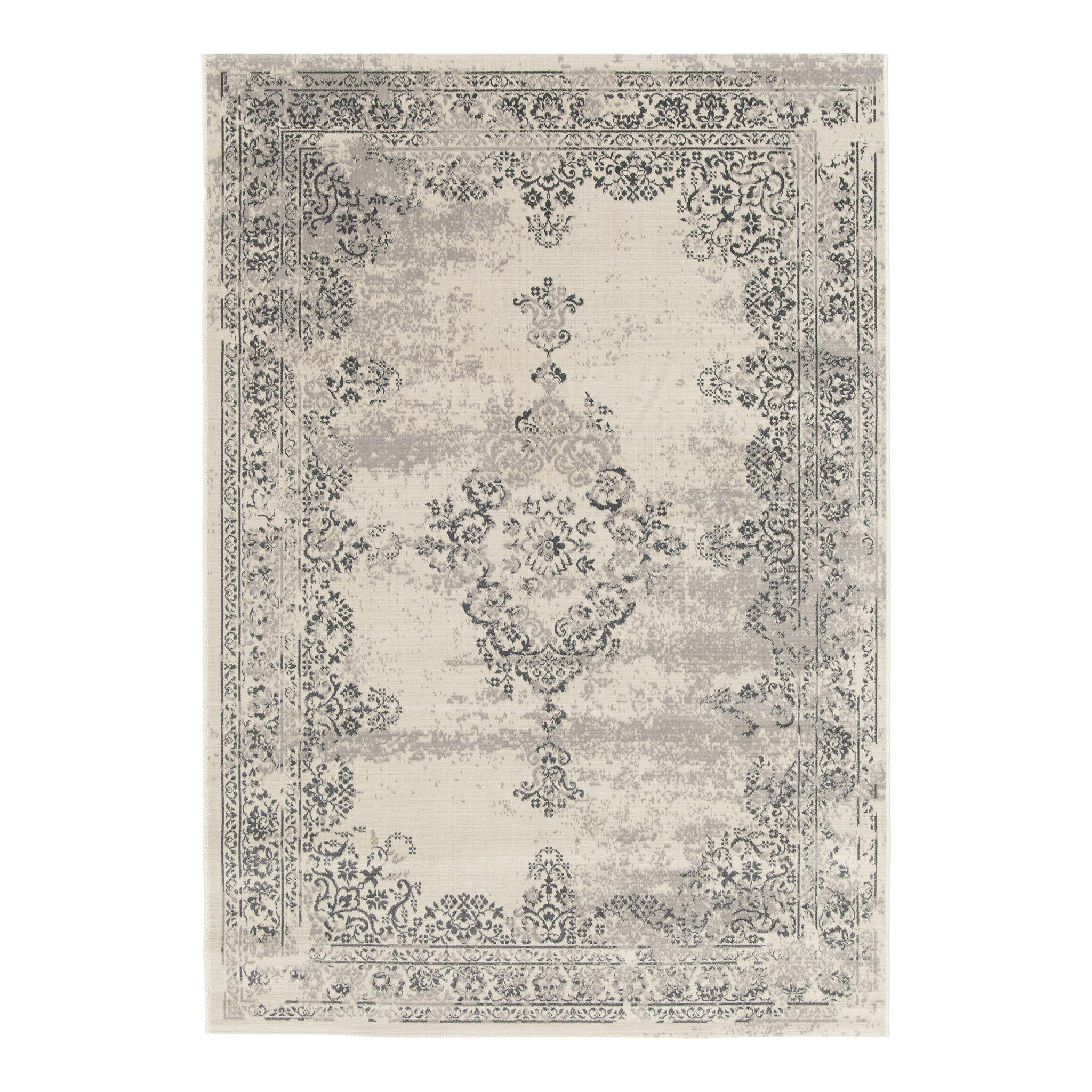 DESIGN Teppich im Vintage Stil Grau - Grau, Textil (120/170cm) - AFK Living