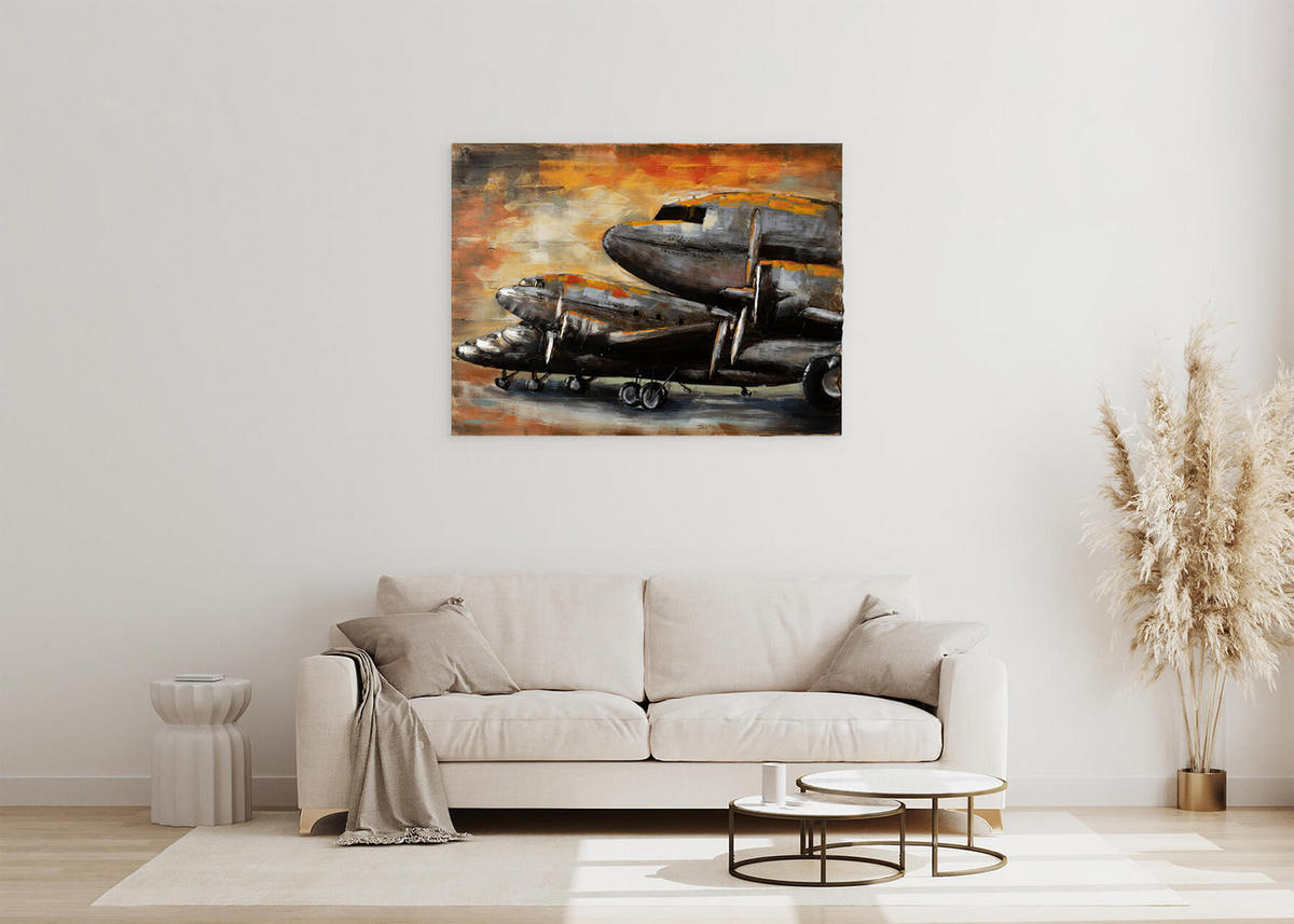WANDBILD Kupfer 100/75 cm - Kupferfarben, Holz/Metall (6/75cm) - KUNSTLOFT