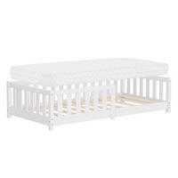 KINDERBETT 80x160 cm Weiß mit Matratze - Weiß, Kunststoff (80/160cm) - ML-DESIGN