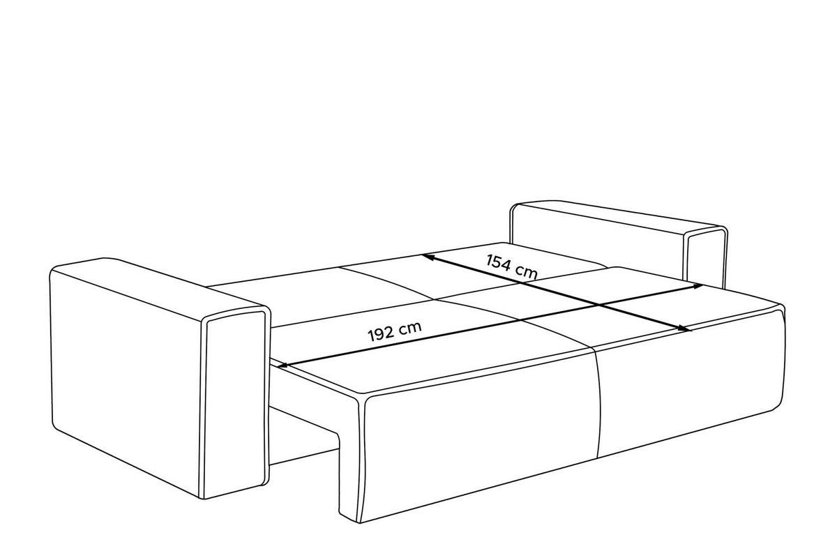 3-SITZER-SOFA NAPI II mit Schlaffunktion, hellbraun - Hellbraun, Textil (244/89/101cm) - KONSIMO®