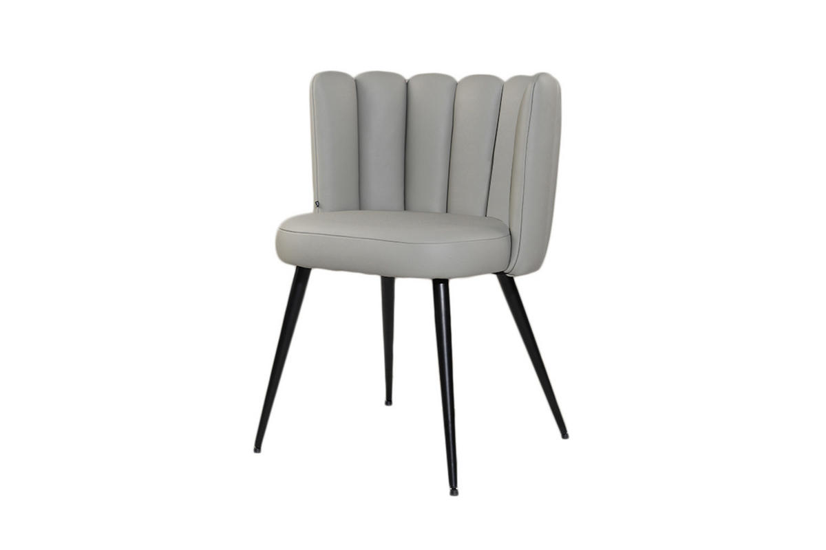 ESSZIMMERSTUHL JADA Grau Leder - Grau, Leder (59/79/55cm) - KAWOLA