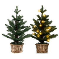 WEIHNACHTSBAUM beleuchteter Mini Tisch Tannenbaum 48 cm grün - Grün, Kunststoff (48cm) - COSTWAY