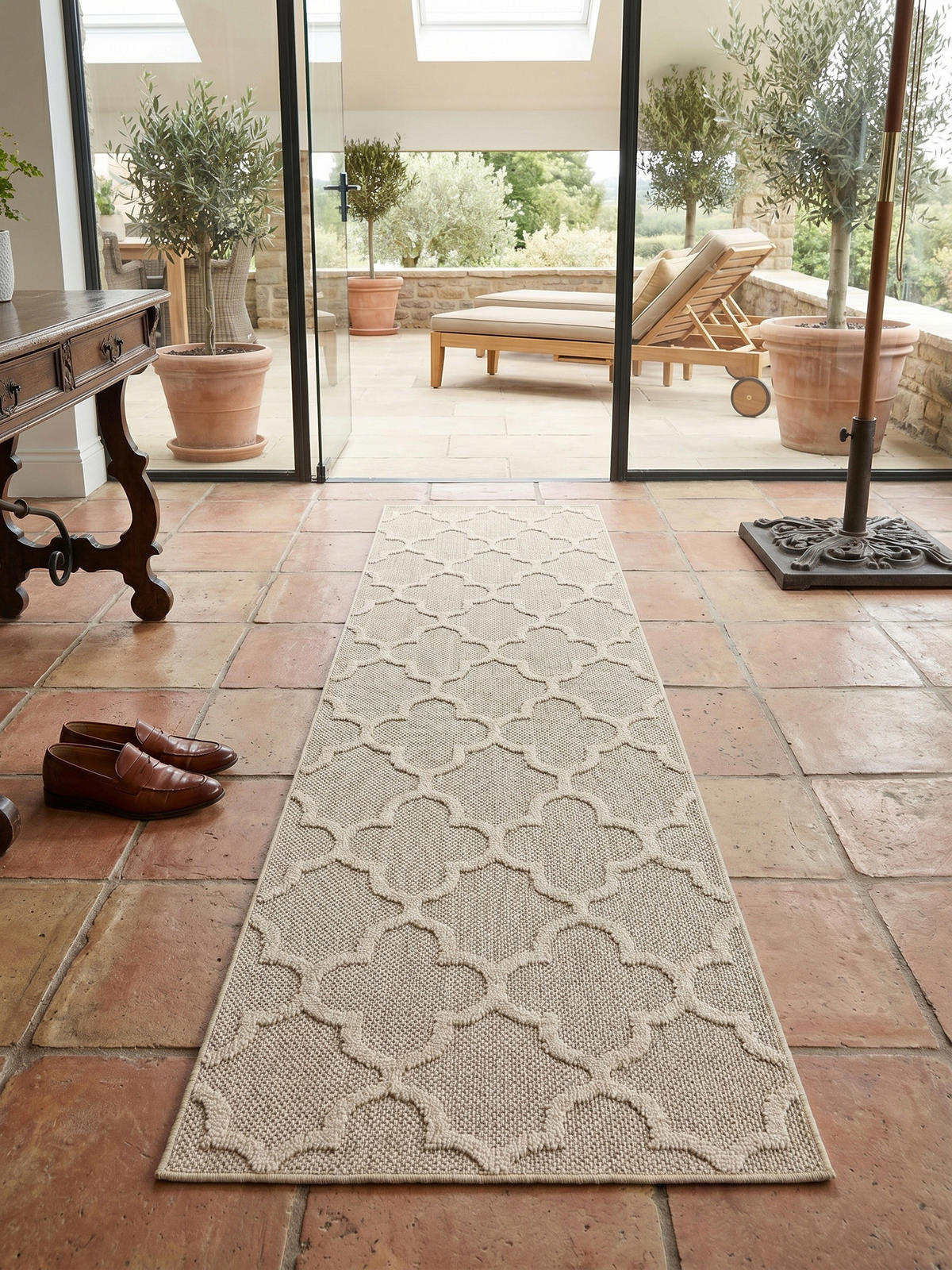 TEPPICH Outdoor IMST in Beige, im Skandi-Stil, 80 x 250 cm - Beige, Textil (250/80cm) - KADIMA DESIGN