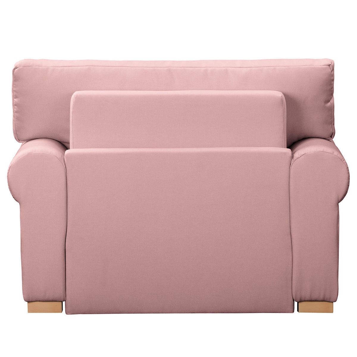 SCHLAFSOFA mit Husse - Buchefarben/Mauve, Buchenholz/Textil (125/90/90cm) - home24