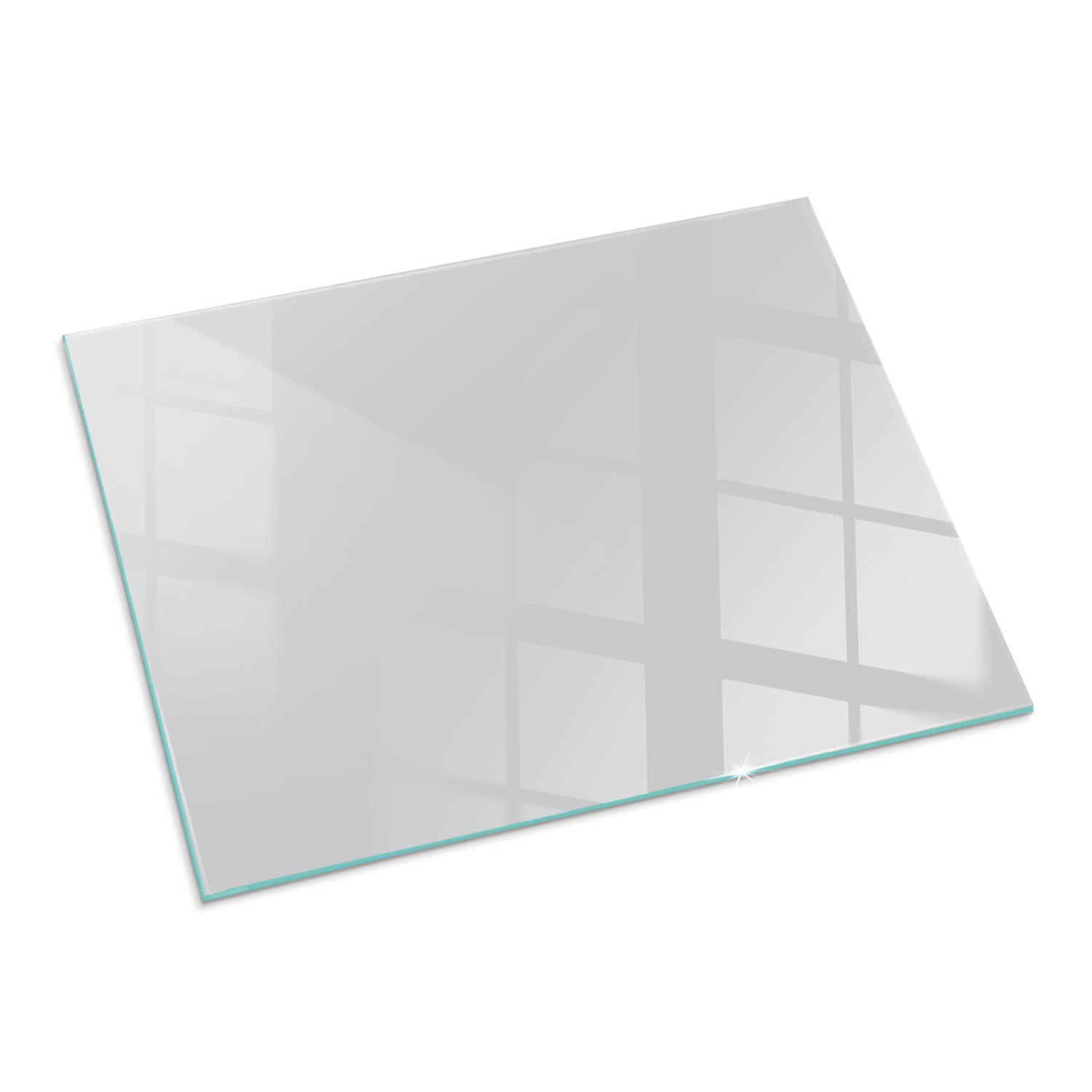 GLASPLATTE für Kamin 80x60 cm Grau - Grau, Glas (80/60/0.4cm) - ArtPrintCave