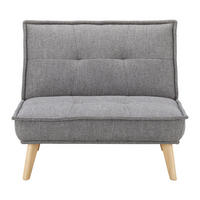 SCHLAFSESSEL Romeo Grau Webstoff - Grau, Holz (99/83/84cm)