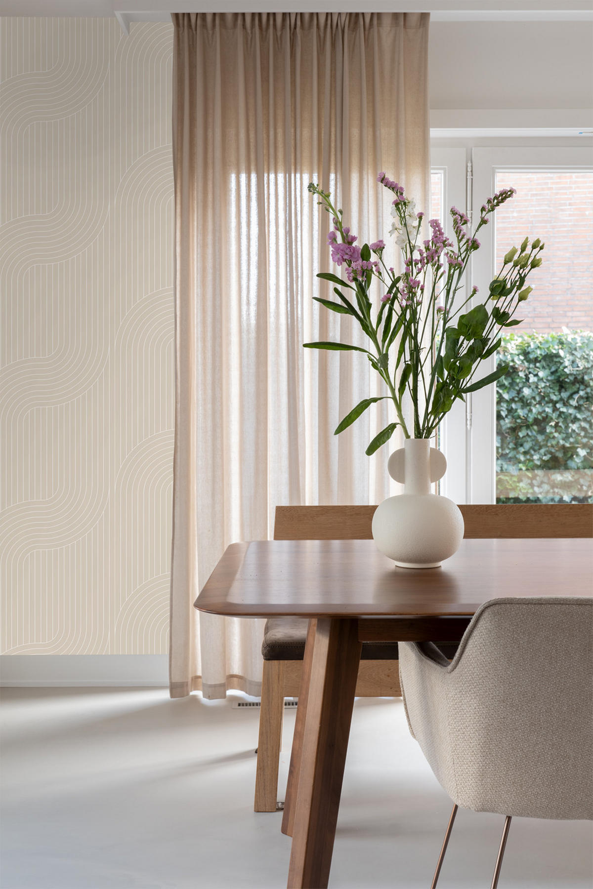 TAPETE grafische Linien 50 x 900 cm - Beige, Papier (50/900cm) - ESTAhome