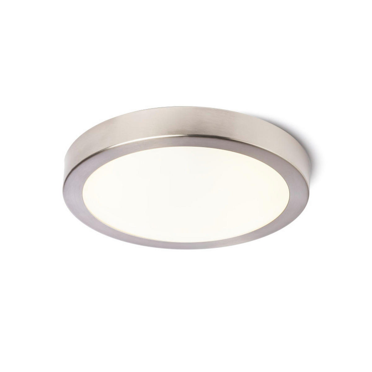 DECKENLEUCHTE BARRY LED Mattnickel 12 W IP44 - Nickelfarben, Metall (30/30/35cm) - Rendl