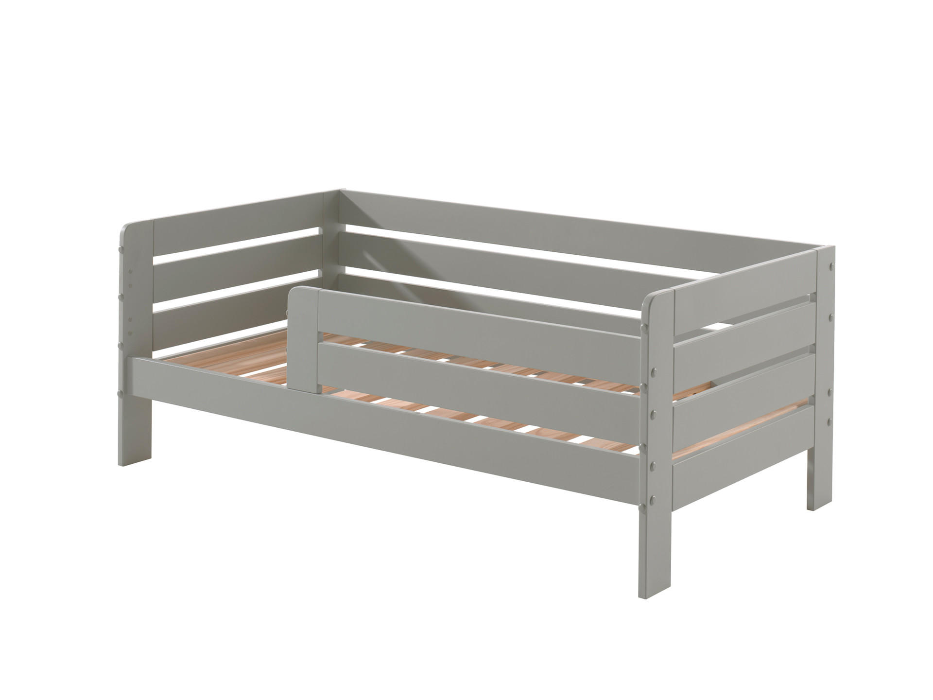 KINDERBETT TODDLER Grau 76x144x56 cm - Grau, Holz - FURNLUX