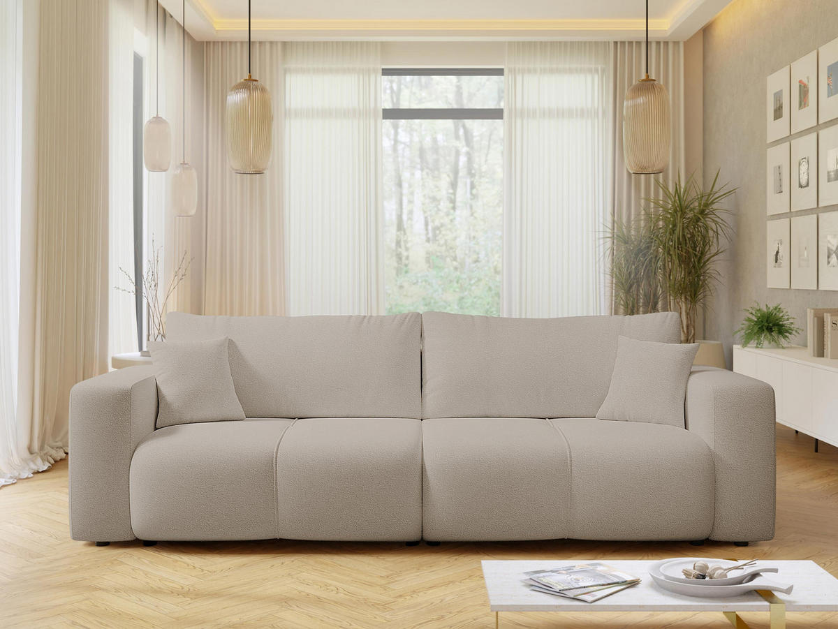 SCHLAFSOFA Furyn - Schwarz/Naturfarben, Holz/Kunststoff (245/82/92cm) - MIRJAN24