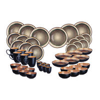 KOMPLETTSERVICE Iris - 48er-Set - Wildbraun - Braun, Keramik (1/1/1cm) - Björn