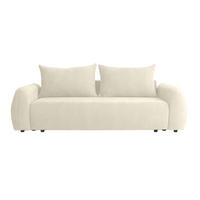 SOFA MUNDUK mit Schlaffunktion, Cremeweiß - Weiß, Textil (250/98/100cm) - Fedve