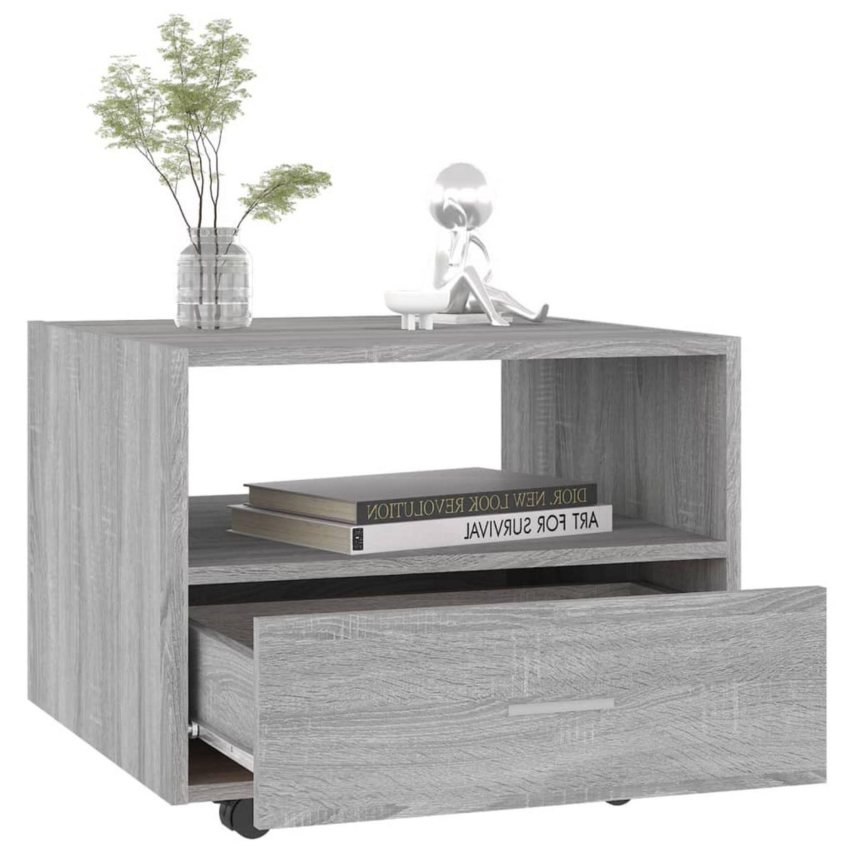 COUCHTISCH Grau Sonoma 55x55x40 cm Holzwerkstoff - Grau, Holzwerkstoff (55/55/40cm) - furnicato
