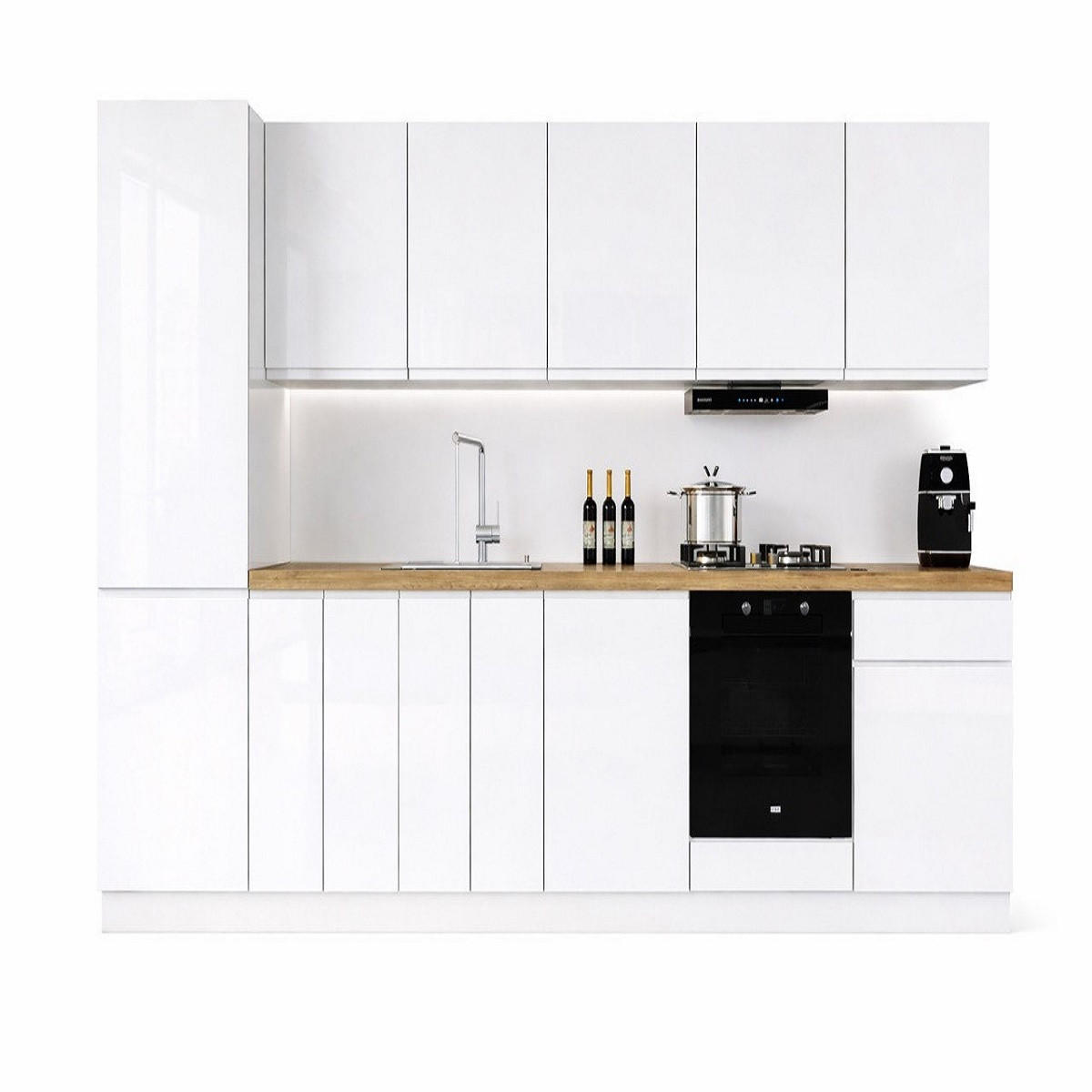 KÜCHENINSEL 360 cm - Aspen Aspen KA21-M360 - Weiß/Hochglanz - Weiß Hochglanz, Holz (540/212/58cm)