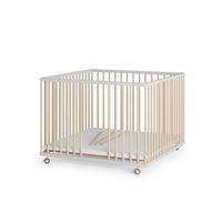 LAUFGITTER 100x100 cm mit Schlupfsprossen - weiß/natur - Premium Kollektion - Weiß/Naturfarben, Holz (100/74/100cm) - Sämann – make a difference.