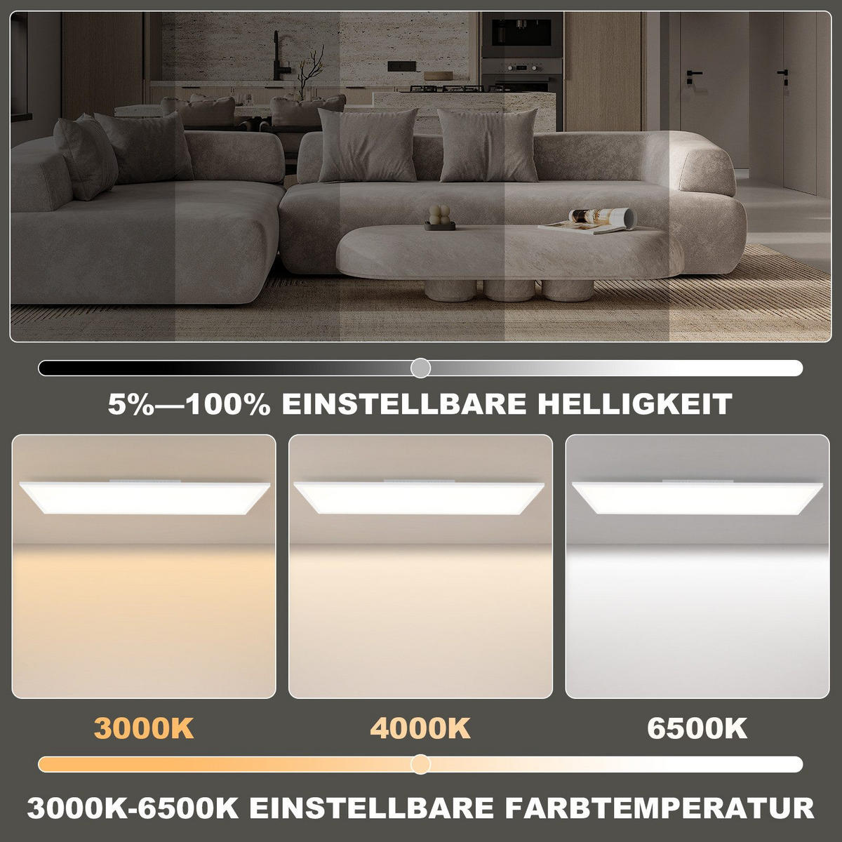 LED-DECKENLEUCHTE Lucido 119.5/29.5/5.6cm - Weiß, Metall (29.5/119.5/5.6cm) - Nettlife