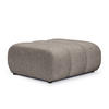 POUF Chenille Stoff Beige - Beige/Schwarz, Holzwerkstoff/Kunststoff (94/40/89cm) - Makamii