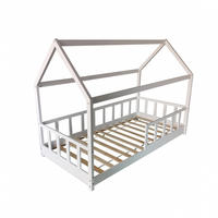HAUSBETT KIWI mit Lattenrost/ Kinderbett 90x190 - Weiß - Weiß, Holz (90/190cm) - Weber Industries