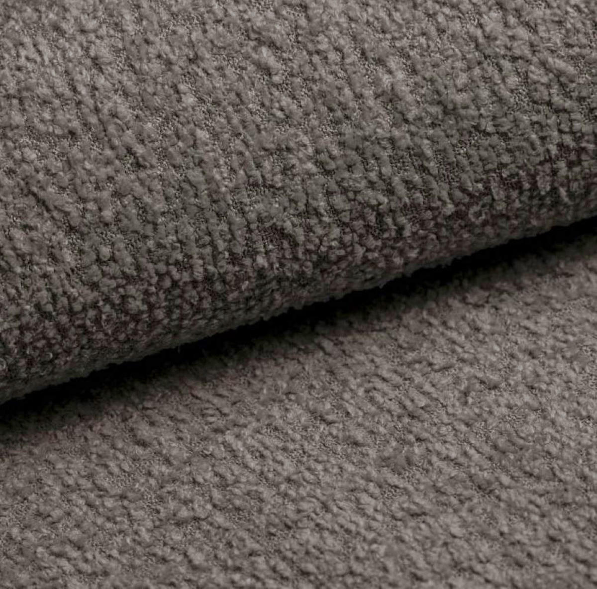 ECKSOFA L-Form Modular Mit Hocker, Bouclé-Stoff Abriamo, Braun, Links, Selia - Braun, Holz (285/160cm) - Kaiser Möbel