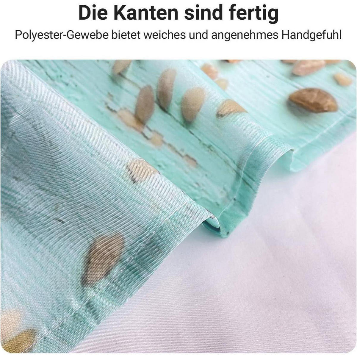 DUSCHVORHANG Schale 180 x 200 cm Textil Wasserabweisend Waschbar - Türkis, Textil (180/200cm)