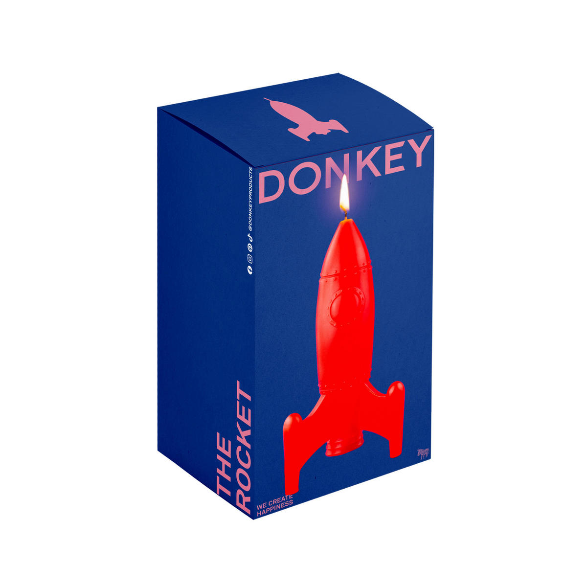FIGURENKERZE The Rocket Candle, Paraffinwachs, Rot, 18.5 cm - Rot, Paraffin (9/18.5/10cm) - Donkey Products